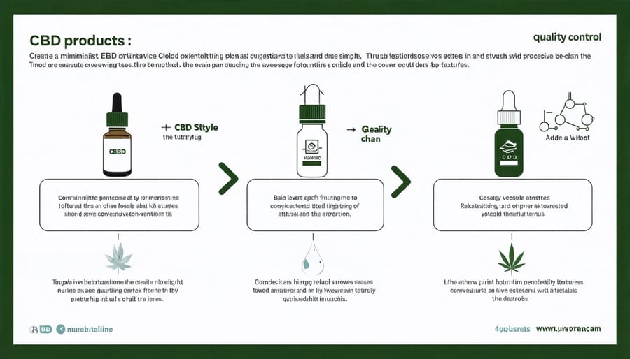 Step-by-step illustration of CBD testing procedures and safety standards